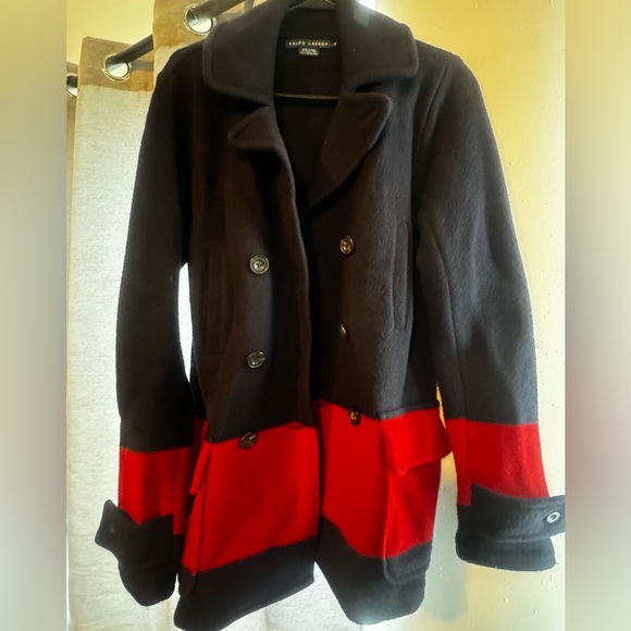 Vintage Ralj Lauren women’s pea coat circa 2000. Gently used size M women’s - Picture 3 of 4
